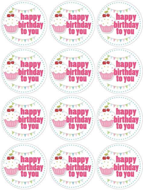 Cupcake Birthday Party With Free Printables Happy Birthday Free