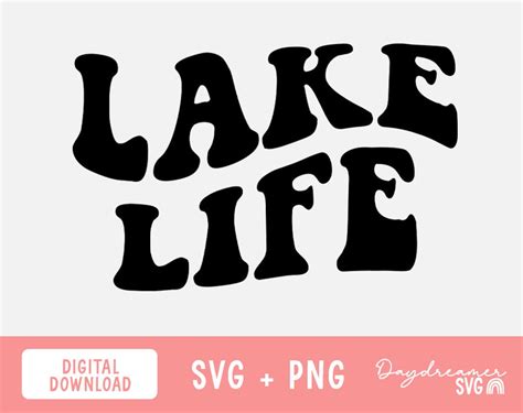 Lake Life SVG Retro Lake Themed SVG Files Summer Lake SVG Cottage Lake House Cut Files Png