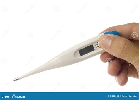 Hand Holding A Digital Thermometer Stock Image Image Of Degree
