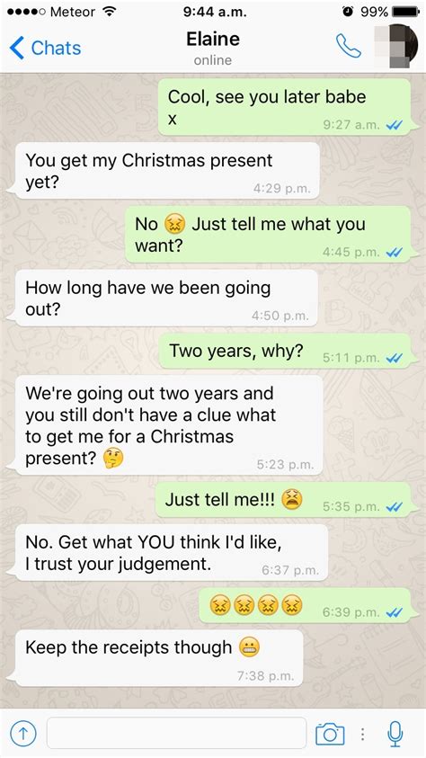 This Whatsapp Chat Is Every Girl With Her Boyfriend Before Christmas