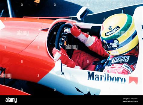 Ayrton Senna 1993 Spanish Grand Prix Stock Photo Alamy