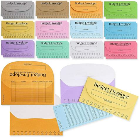 96 Pack Budget Envelopes For Cash System Money Savings Budgeting 12