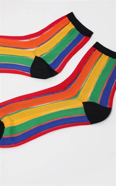 Multi Rainbow Socks Accessories Prettylittlething