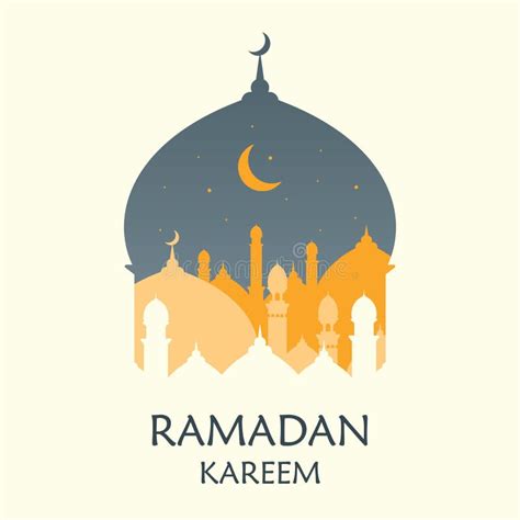 Ramadan Kareem Vector Illustration Clean Elegant Ramadan Greeting With
