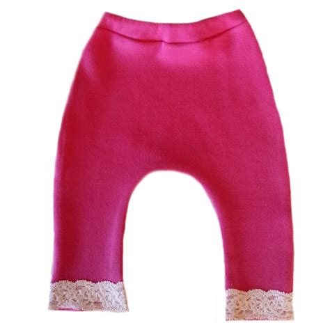 Baby Girls Elastic Waist Pants Lace Hem Jacquis Preemie Pride