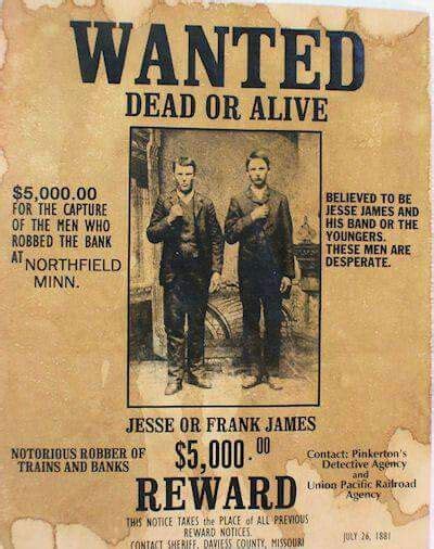 Vintagewanted Poster Old West History Wild West