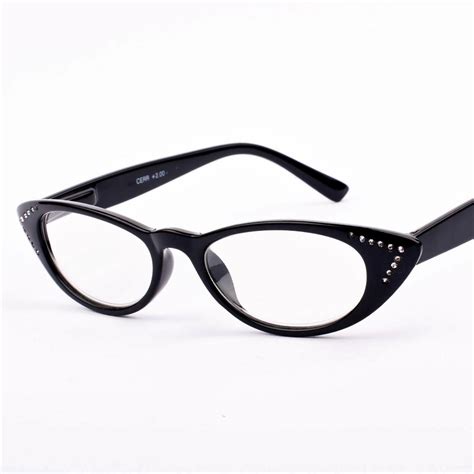 New Womens Ladies Cat Eye Diamante Black Reading Glasses 1 0 1 25 1 5 2 S69 Ebay