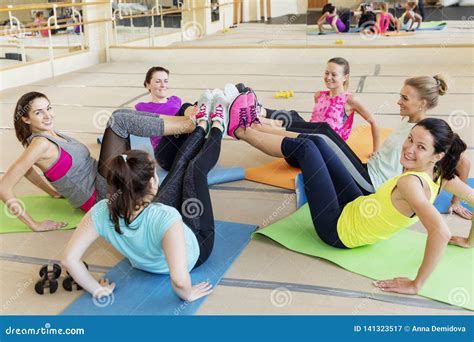 Women In A Group Workout In The Fitness Room Stock Image Image Of Sportswear Athletic 141323517