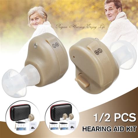 12 Pcs Invisible Hearing Aid Enhancer Mini Digital In Ear Assist Sound