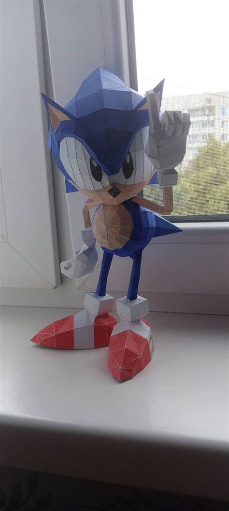 Sonic The Hedgehog Papercraft By Greyfox139 On Deviantart