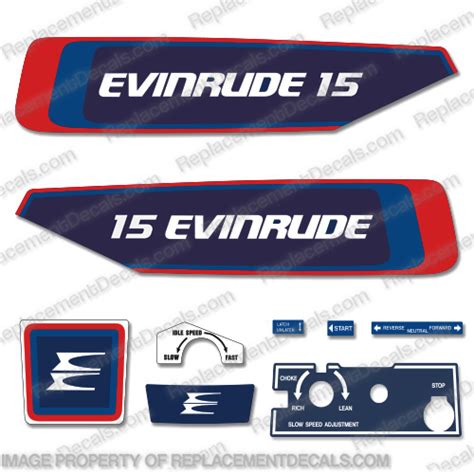Evinrude 1976 15hp Decal Kit