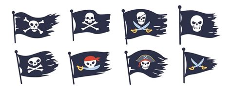 Jolly Roger Bandeira Pirata Bandeiras Negras Com Crânio E Emblema De