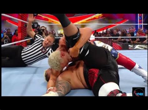 Cody Rhodes Defeated Solo Sikoa Omos Kicks Brock Lesnar Cody