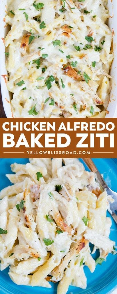 With a total time of only 35 minutes, you'll have a delicious dinner ready before you know it. Chicken Alfredo Baked Ziti Recipe with Traditional or ...