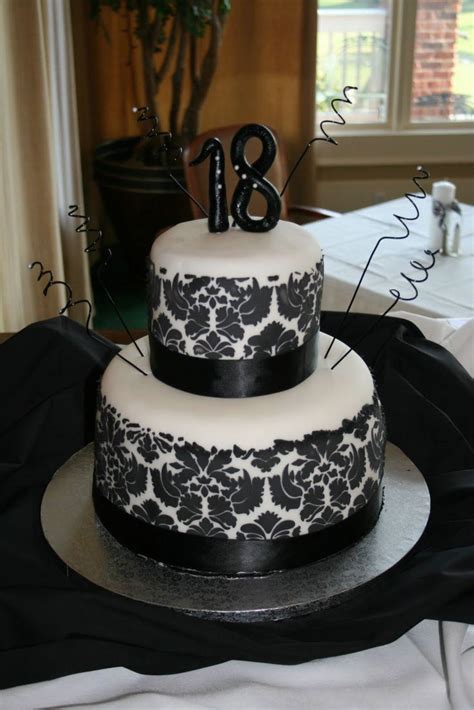 27 amazing first birthday cake ideas. 18th Birthday Cake Black White | 18th birthday cake, 18th ...