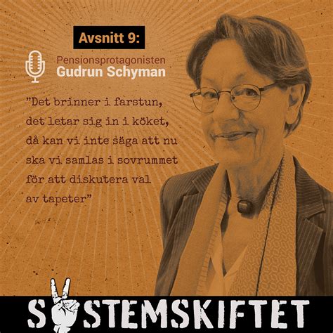 Systemskiftet Pensionsväktaren Gudrun Schyman Kampen mot fossiler