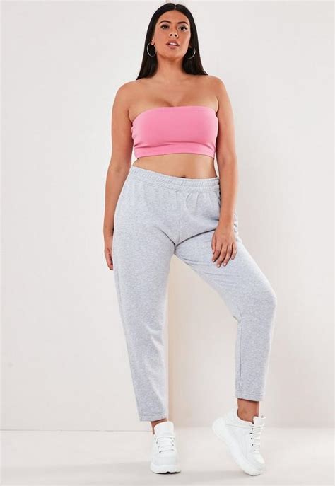 Plus Size Pink Basic Bandeau Top Missguided