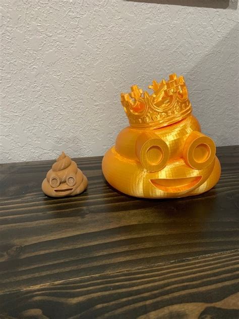 Mega Size King Poop Emoji Gag T 3d Printed With Plastic Etsy