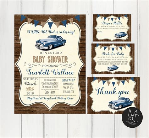 Invitations And Announcements Muscle Car Virtual Zoom 244r Classic Car