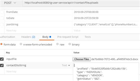 Java How To Upload A File And Json Data In Postman Stack Overflow Send Application Json Along