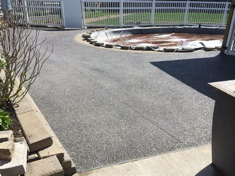 Decks & railingall types of deck designs, all types of materials. Exposed Aggregate Concrete Pool Deck in London Ontario ...