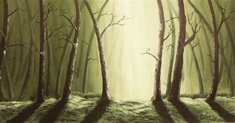 Deep Misty Forest Painting By Cenk Gursoy Jose Art Gallery