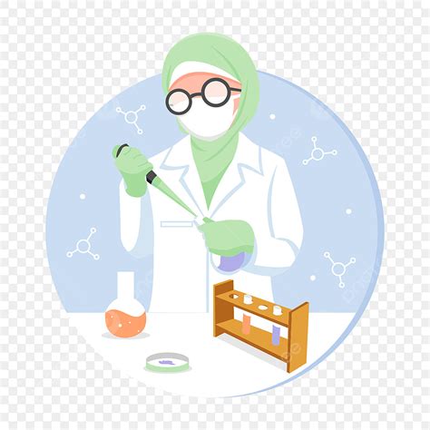 Gambar Ilmuwan Ilmuwan Muslimah Bahan Kimia Ilmuwan Muslim Png Dan