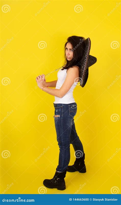 Girl In Sombrero Stock Photo Image Of Pretty Beautiful 144663600