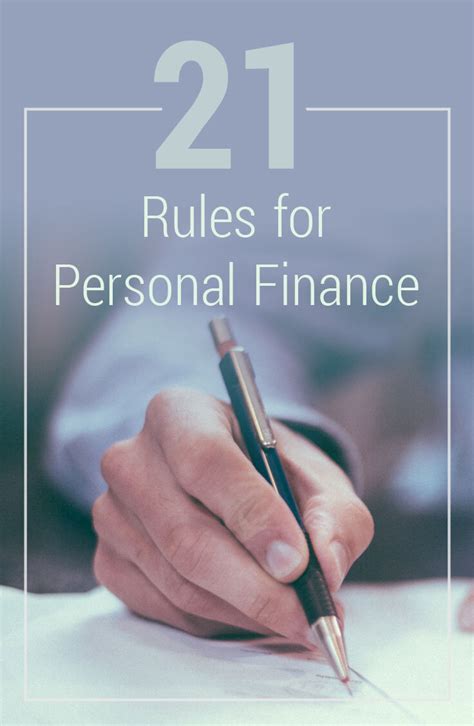 Specifically, it deals with the questions of how and why an individual. 21 Rules for Personal Finance | Tips and Tricks | Three ...