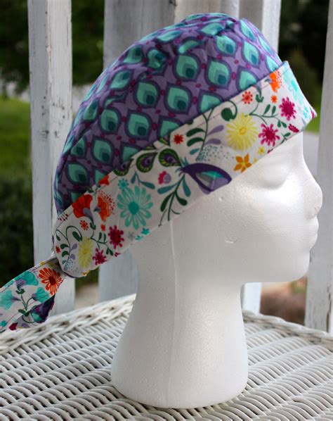 Learn how to make a comfortable fabric scrub hat to help our health care. Love the opposing patterns! 100% cotton reversible scrub ...