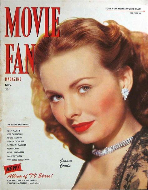 Jeanne Crain On The Cover Of Movie Fan Magazine Usa December 1951 Jeanne Crain Hollywood