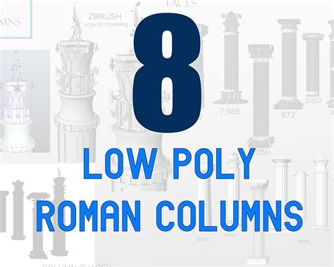 Eight 3d Roman Columns Models Low Poly Cgtrader