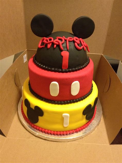 Mickey mouse fun mickey mouse cake for a sweet little three year old! Mickey Mouse cake! For a one year old birthday | Mickey ...