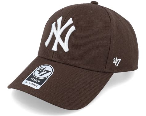 New York Yankees Mvp Brown Adjustable 47 Brand Caps