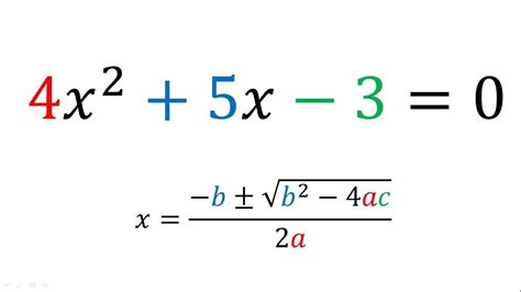 Ecuacion Cuadratica Formula General Ejemplos