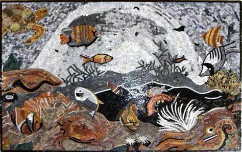 Underwater Scene Mural Art Mosaic World Of Mosaics