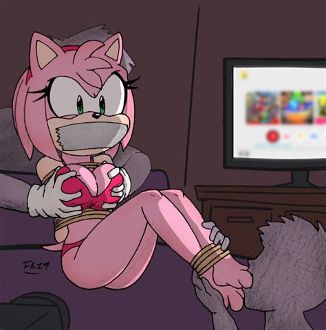 rule 34 amy rose bed bedroom bondage bound bound ankles bound arms frefer9 furry gag gagged
