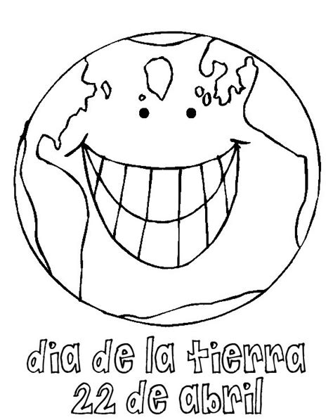 Dibujo Del Dia De La Tierra Para Colorear Dibujos Del Día De La