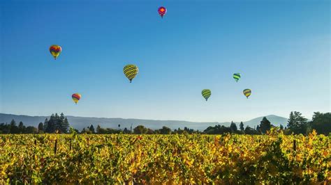Napa Valley Hot Air Balloon Ride With Sparkling Wine Youtube