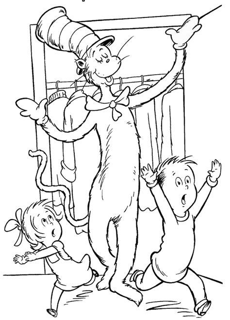 Seuzz' cat in the hat coloring pages. Cat in the Hat Coloring Pages