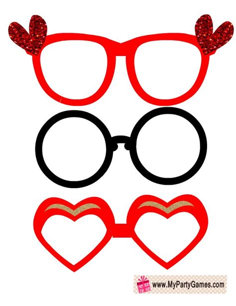 Free Printable Love Glasses Valentine Photo Booth Props Photo Booth Props Free Printables
