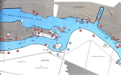 Map of the waterways in the region of berlin. WSA Spree-Havel - Homepage - Rummelsburger See ...