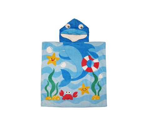 For a streamlined kids' bathroom, find towels that complement the existing shower curtain and bath mat. Mozlly Kids Dolphin Hooded Bath Towel (Multipack of 3 ...