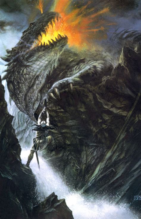 Jrrtolkiennerd Many Depictions Of Glaurung The Golden First Of The