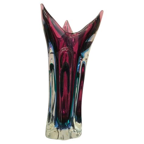 Seguso Flavio Poli Vase Murano Glass 1950 Italy For Sale At 1stdibs