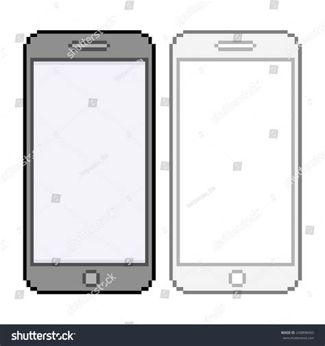 Vector Pixel Art Smartphone Stock Vector Royalty Free 249898450