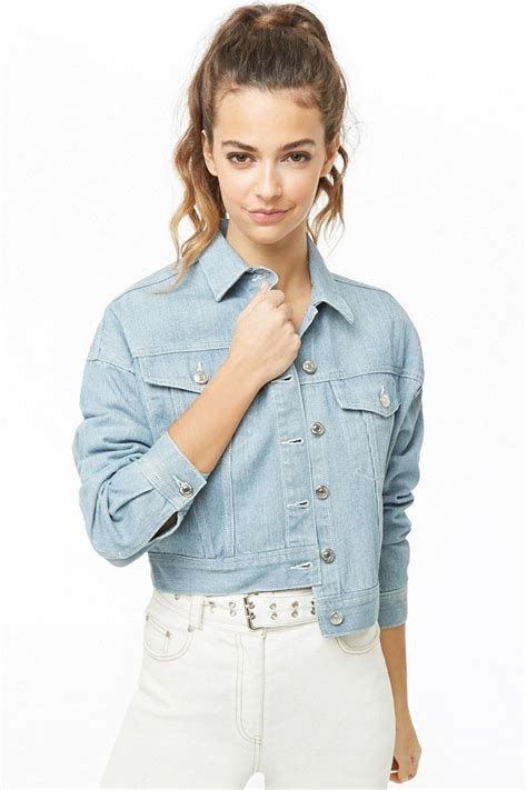 Pinstriped Denim Jacket Denim Jacket Jackets Cropped Denim Jacket