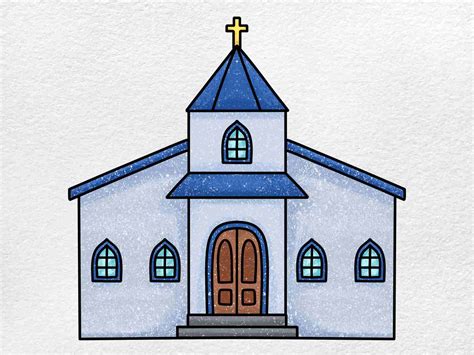 How To Draw A Church Helloartsy