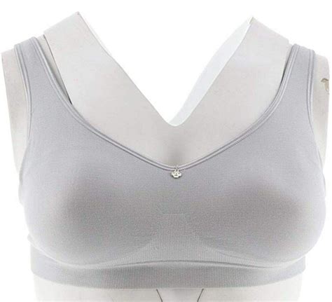 Breezies Seamless Comfort Wirefree Bra In Sterling Size Xl Ebay