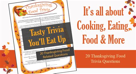 Thanksgiving Food Trivia Questions And Answers Game